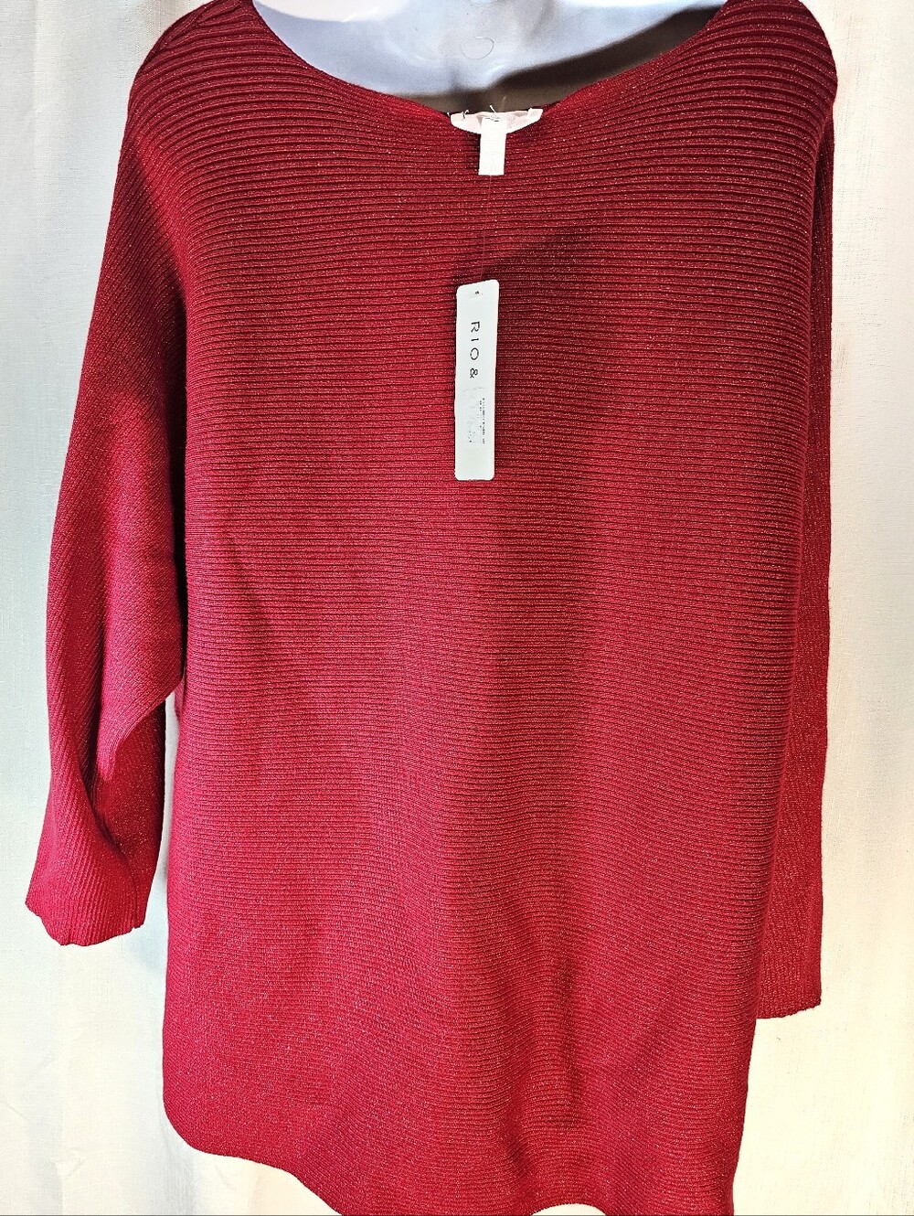 Nwt Rio & Rian 2X Button-Sleeve Knit Sweater - Picture 9 of 9